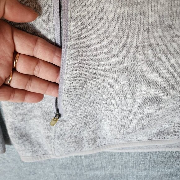 Eddie Bauer Women's Gray Fleece Jacket Full Zipper Long Sleeve Sweater Size XL - Picture 10 of 11
